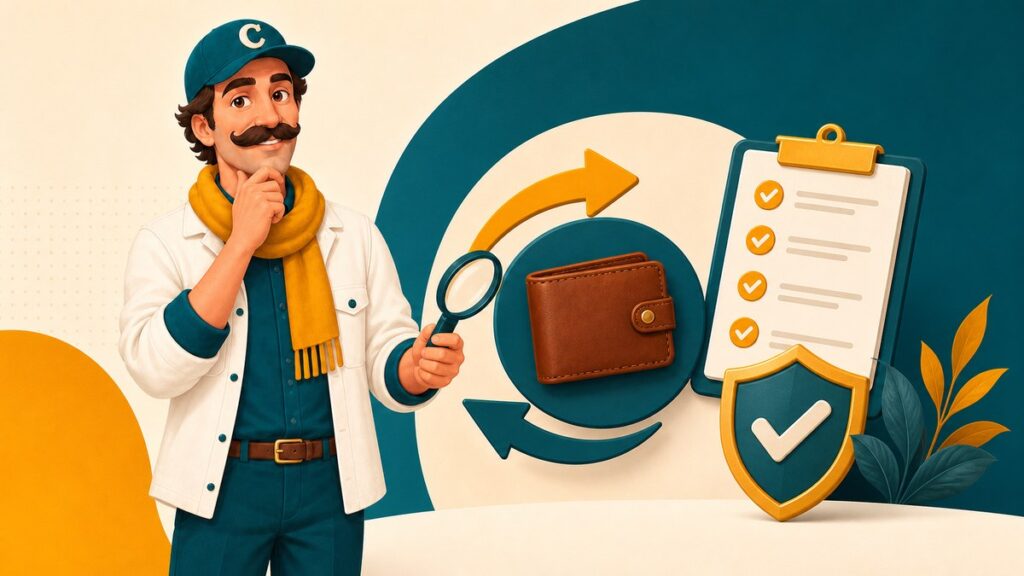 Casimario maskotu kayıp bonusu ve cashback koşullarını inceliyor